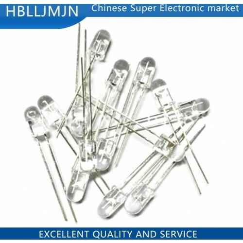 50PCS Transparent F5 5mm LED 7 seven color light emitting diode Take turns quickly flashing