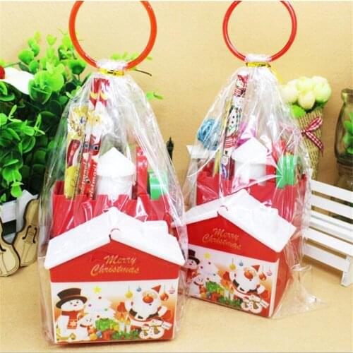 Pencil holder creative chimney styling pen holder Children Christmas present student stationery set