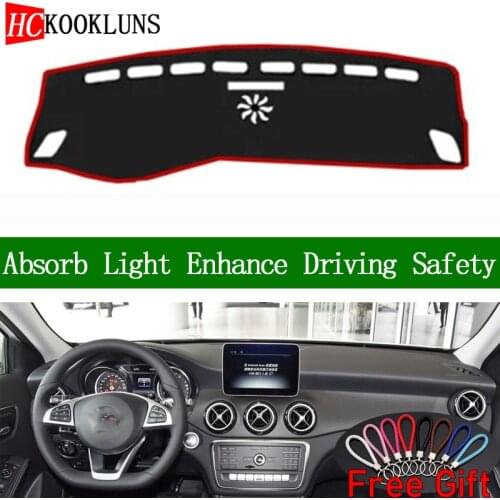 For Meredes-Benz GLA200 GLA220 GLA260 2015-2019 Dashboard Cover Non-slip Dash Mat Pad Carpet Car Stickers Interior Accessories