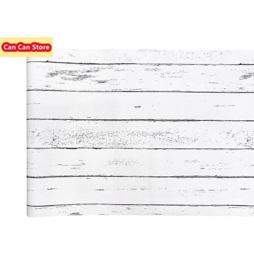 HomeHome White Wood Grain Vintage Peel and Stick Wallpaper Home Decor Distressed