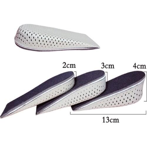 1 Pair Shoe Insoles Breathable Half Insole Heighten Heel Insert Sports Shoes Pad Cushion Unisex 2-4cm Height Increase Insoles