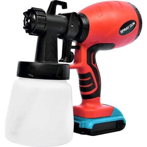 120W Electric Paint Sprayer Cordless Paint Sprayer 3 Spray Patterns with Flow Rate Control 800ml Paint Container 2.5mm Nozzle