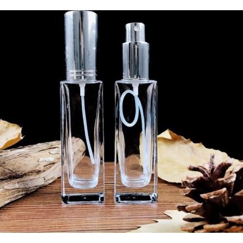 Vial spray 100ml Atomizer Empty Frosted Glass Spray Bottle Bamboo Lid Pump Head Travel Perfume Liquid Cosmetic Vials Containers