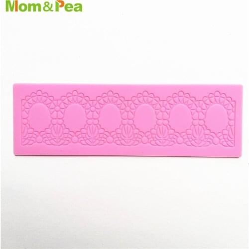 KCL568 4-Loop Small Lace Pad Silicone Mold Sugar Paste Fondant Cake Decoration 3D Mould