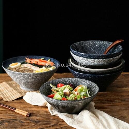 Japanese-style Household Ceramic Noodle Restaurant Special Rice Bowl Single Retro Noodle Bowl Commercial Restaurant Tableware