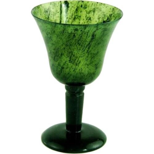 China Handmade Natural Jade Carving Natural Jade Mountain Goblets
