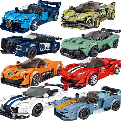 City Racing Sports Car Building Blocks Speed Champion Racer Model Bricks Creator Educational DIY Toys for Children Boys