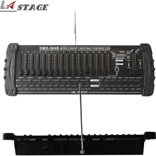 Free Shipping 2pcs/lot New 384 DMX Controller 384 Channel Operator Console For Stage Party DJ Lighting
