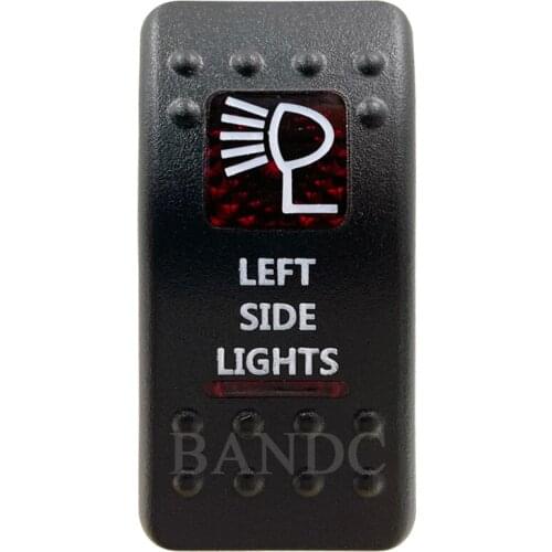 Cover Cap Only！LEFT SIDE LIGHTS Rocker Switch Cover Cap Red Window Labeled for Boat ARB Carling NARVA Control Cap Accessories