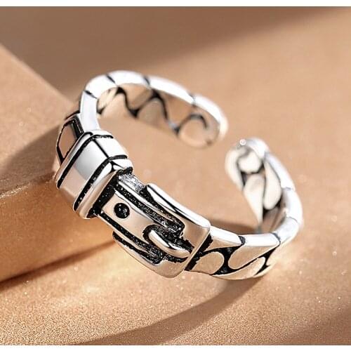 Personality Boho Belt Rings For Women Charm Wedding Jewelry Adjustable Antique Finger Ring Anillos 2021