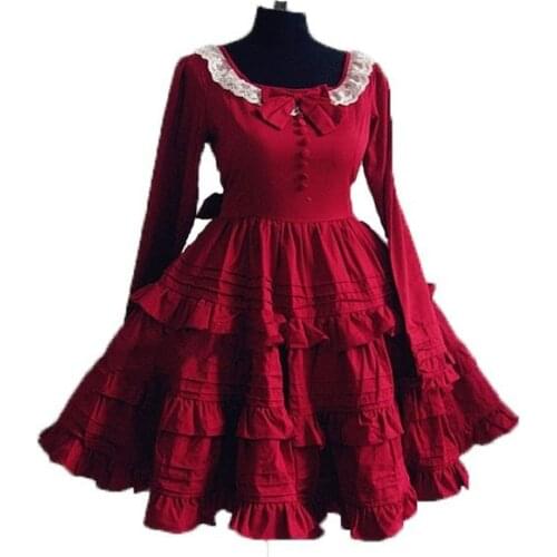 LLT059) Wholesale-Free Shipping Women Classic Sweet Lolita Dress Halloween Cosplay costume party punk lolita dress customized