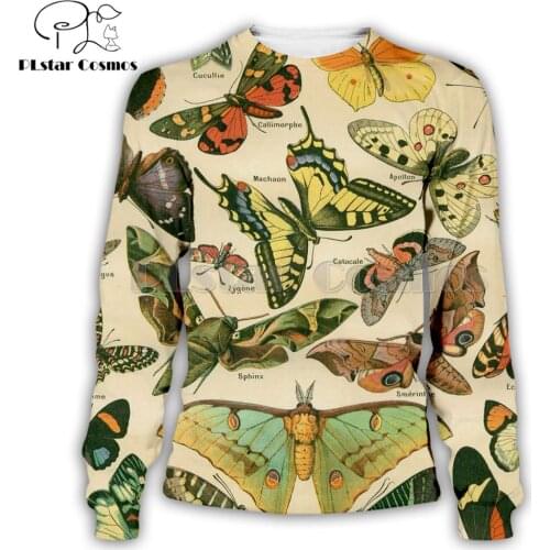 PLstar Cosmos Fashion Men hoodies Retro Style insect butterfly 3D Printed Sweatshirt Unisex streetwear Casual Hooded jacket