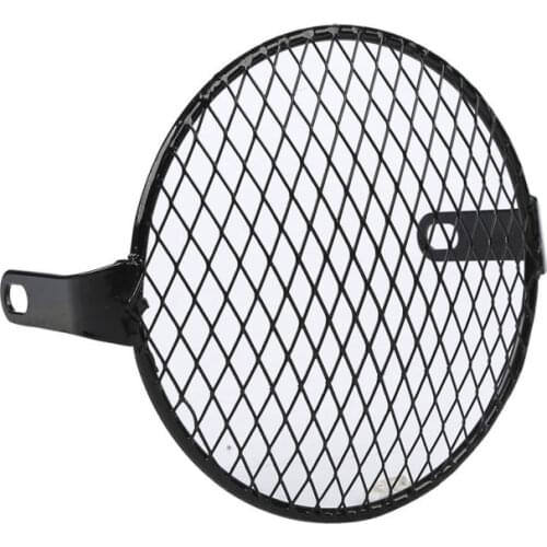 Motorcycle Retro Grill Side Mount 6 1/4" Headlamp Cover For Harley Aprilla Honda Bobber Chopper Kawasaki BMW