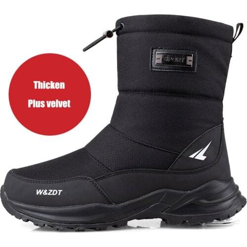 Men Boots 2020 Winter Shoes for Men Warm Snow Boots Mid-calf Men Shoes Thick Plush Winter Boots for -40 Degrees Men Cotton Shoes