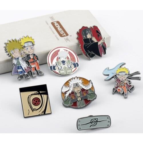 New qimu wheel eye cartoon badge of Ninja cosplay Brooch