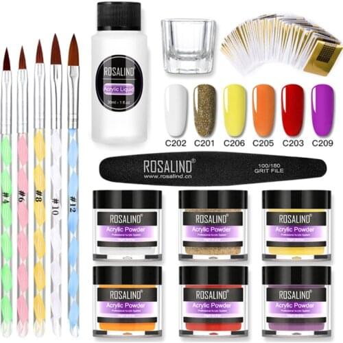 Q1QD 1 Set Professional Acrylic Powder Liquid Set 3 Colors Nails Art Kit Decoration for Nail Extension