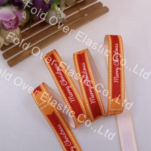 Christmas, 5/8 inch headband, free shipping, heat transfer with Merry Christmas,Hair Ties FOE Girl DIY Accessories 100yards/lot