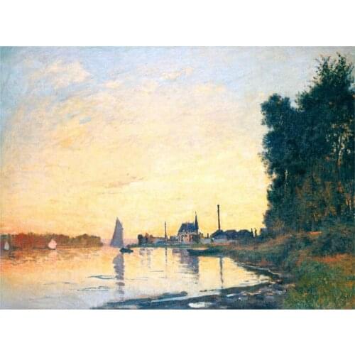 Argenteuil, Late Afternoon by Claude Monet Oil paintings reproduction Landscapes art hand-painted home decor