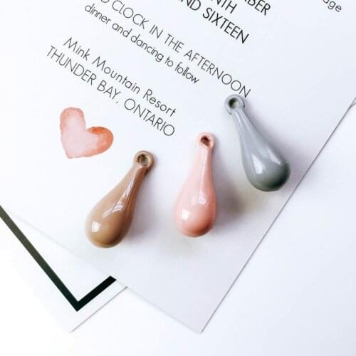 Ear Drop 3 Colors Earring Accessories Pendant Necklace Charms Diy Handmade Material 6pcs