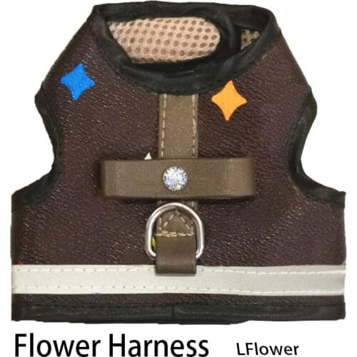 Cat Dog Clothes Pet Clothing Flower Design Shirt Harness for Dog Puppy Plaid Cat Small Dog Harness Vest Chihuahua Yorkies