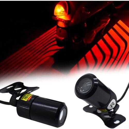 2Pcs/Pair Motorcycle Side Angel Wing LED Projector Decor Lamp Waterproof Shadow Welcome Light Projector Shadow Super Bright