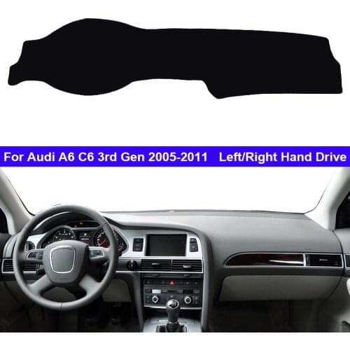 Car Inner Dashboard Cover For Audi A6 C6 3rd Gen 2005 - 2011 Auto Dash Mat Carpet Sun shade Dashmat 2010 2009 2008 2007 2006