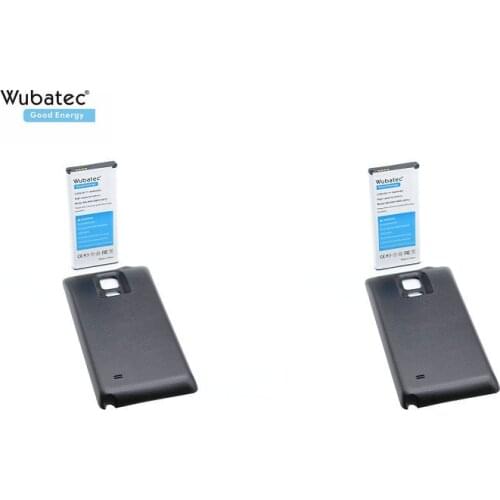 Wubatec 2x Note 4 NFC Battery 6440mAh for Samsung Galaxy Note4 N910F N910C N910V N910T N910G + Case EB-BN910BBE Extended Battery