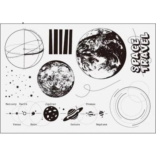 Earth Transparent Clear Silicone Rubber Stamp Seal DIY Scrapbooking photo Album A0739