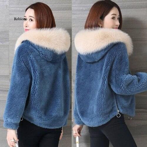 Women Faux Fur Coat Imitation Fox Plush Jacket Winter Fashion Casual Jacket Women Short Womens Clothing Winter Coat