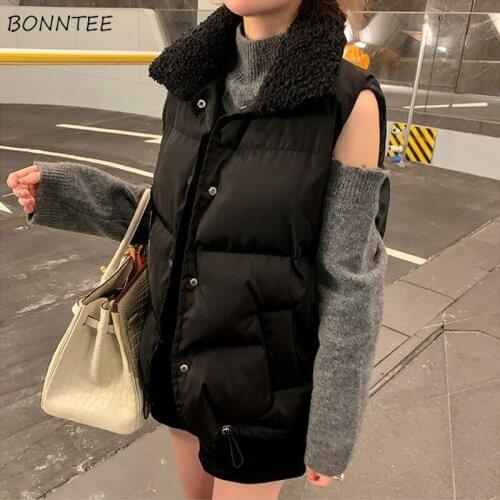 Vests Women Loose Turn-down Collar Fashion New Plus Velvet Warm Autumn Winter Korean Version All-match Popular Female Waistcoats