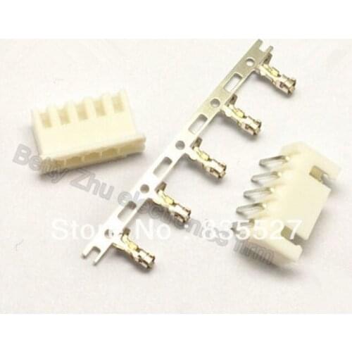 100pcs/lot XH2.54-5P 5PIN terminal block 2.54MM pitch connector : plug + plastic bending needle socket + terminal