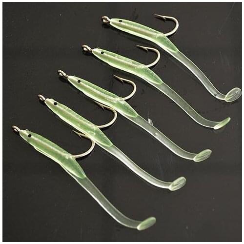 20Pcs Soft Small eel Fish Lure 6.8cm 1g Fish Eel Lure Luminous Bait Fishing Tackle