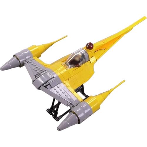 373PCS MOC Space Series N-1 Yellow Aircraft Navigator Bricks Airplane Modular Apocalypse Model Building Blocks for Children Kids