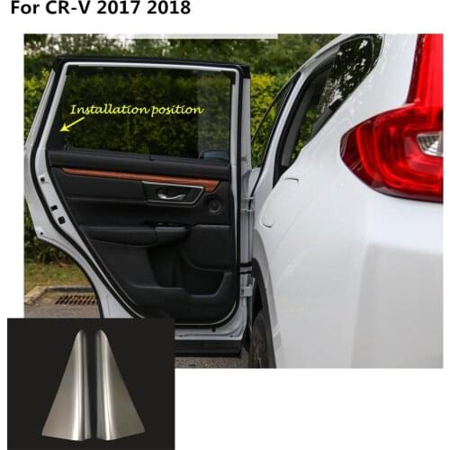 High quality stick accessories car back door frame inner A column Cover Ring circle lamp trim 2pcs For Honda CRV CR-V 2017 2018