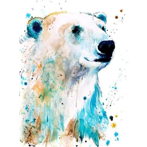 5D DIY Full Square/Round Drill Diamond Painting Polar Bear Diamond Mosaic Embroidery Cross Stitch Kits Art Home Decoration JX820
