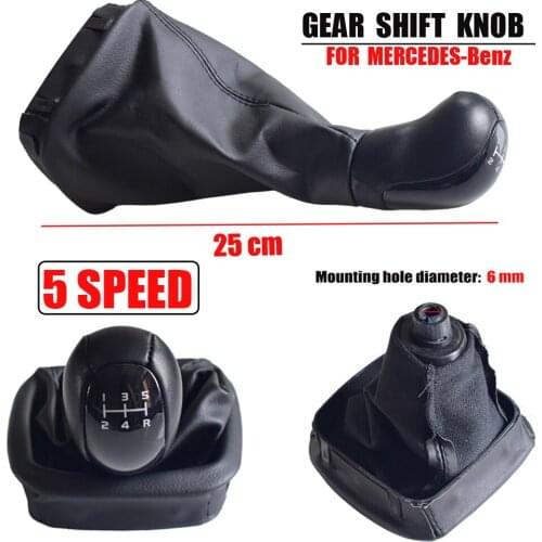 For Mercedes Benz W168 A Class 1997-2004 5 Speed Gear Shift Knob With Gaitor Leather Boot Cover