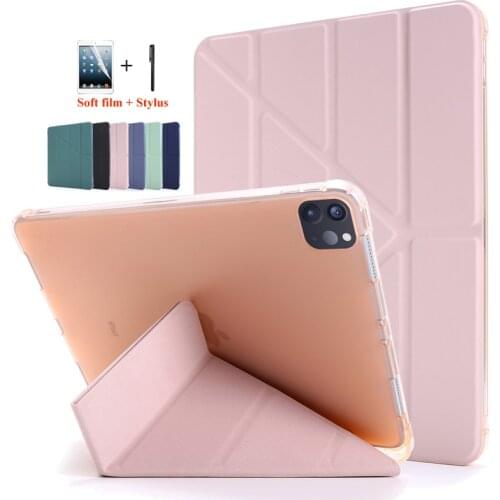 For iPad Pro 12 9 Case 2021 2020 2018 4th 5th Generation Multi-folding Stand PU Leather Magnetic Cover for iPad Pro 2021Case