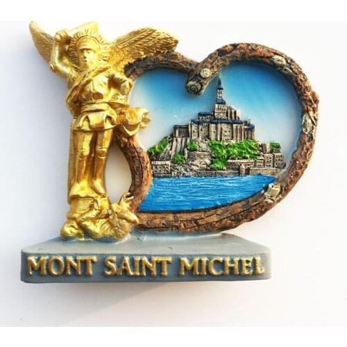 French historical site Mont Saint-Michel creative tourism commemorative decoration crafts landscape magnetic refrigerator magnet