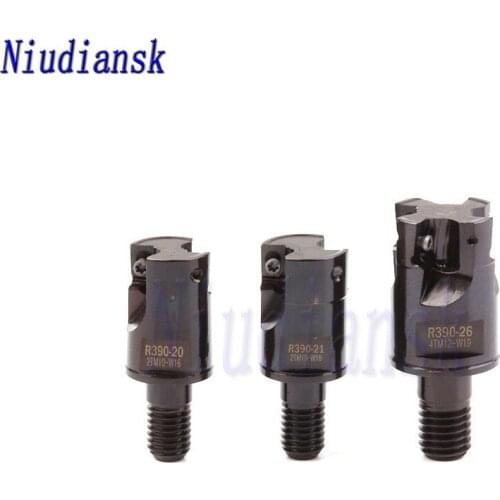 R390-17-2TM8-W12 R390-26-4TM12-W19 R390-35-5TM12-W19 Lock Tooth Milling Cutter Head R390 CNC Lathe Tool,R390-11T3 Carbide Insert