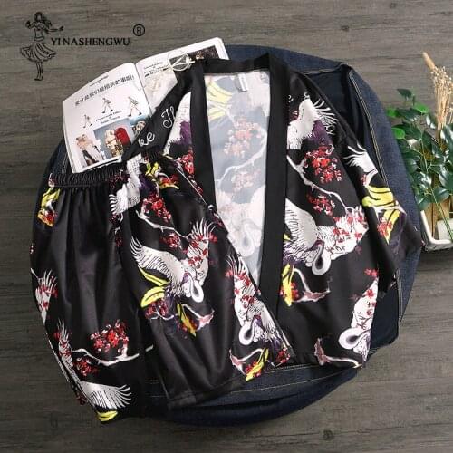 Kimono Cardigan Men Yukata Women Men Japanese Kimono Traditional Top and Pants Sets Summer Beach Thin Casual Shirt Kimonos Femme