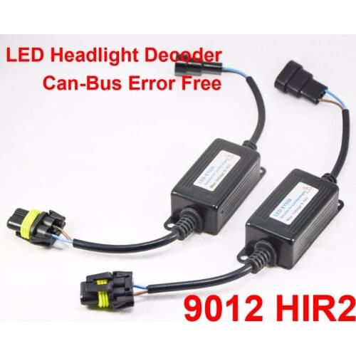 1 Pair 9012 HIR2 Auto LED Headlight Conversion Kit Canbus Decoder Lo No Error Free Warning Canceler Anti-Hyper Flashing Blinking