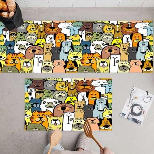 Kitchen Carpet Floor Mats European-style Simple Home Kitchen Long Strip Carpets Floor Mat Bedside Bathroom Door Rugs Customized