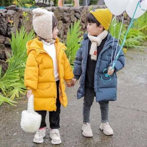 4 Colors Cute Toddler Kids Baby Girls Boys Jackets Outwear Zipper Hooded Coat Winter Warm Clothes Boy Girl Down Parkas Snowsuit