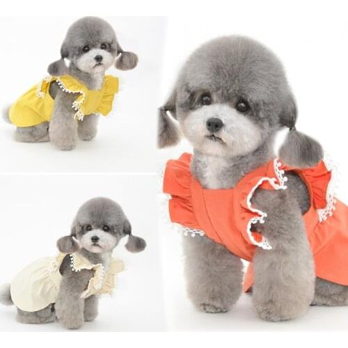 Summer Pet Dress Dog Cat Puppy Dresses Small Dog Clothes Yorkshire Terrier Pomeranian Shih Tzu Bichon Poodle Schnauzer Clothing