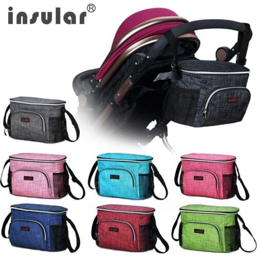 Multifunctional Mommy Bag Waterproof Large Capacity Baby Stroller Accessories Diaper Nappy Bag 8 Color Stroller Organizer Bag