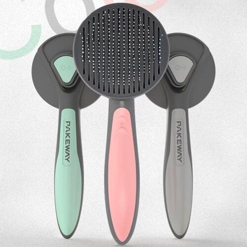 New Pet Comb Self Cleaning Brush Professional Grooming Brush for Dogs and Cats Hair Shedding Comb Brush Pet Self Cleaning