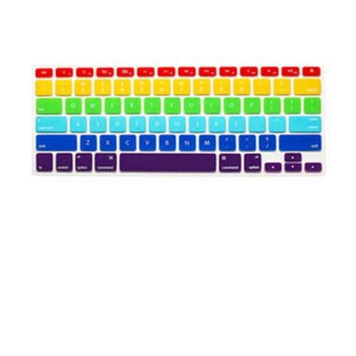 NEW 6 color rainbow Skin Silicone Laptop Protector Keyboardx100 2016 Cover for APPLE Macbook Pro Air Retina 13 ,15 ,17,free shop