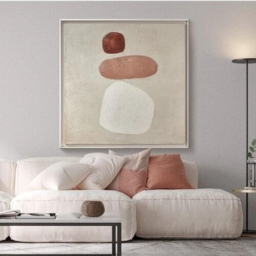 Original Handmade Oil Painting Pink Abstract Painting Canvas Painting Living Room Bedroom Decorative Painting Wall Art No Frame