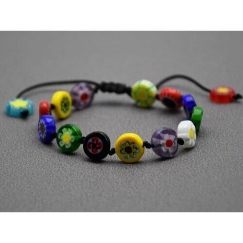 KBJW Original Coloured Glaze Bracelet Handmade Creative Gift Mixed Color Glaze Beads Jewelry 2019 Unisex Friendship Bracelet