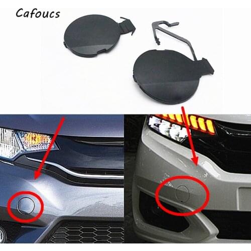 For HONDA FIT JAZZ GK5 2015-2020 Front Bumper Towing Hook Cover Front Trailer Cap Primed color 71104-T5H-H00 71104-T5H-H500